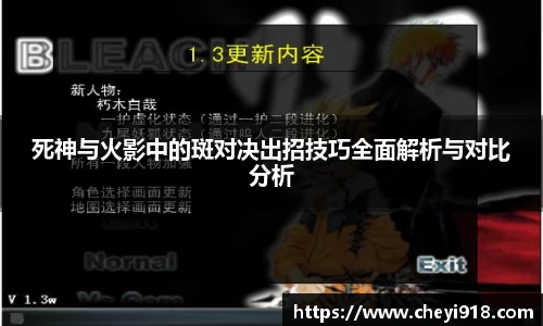 死神与火影中的斑对决出招技巧全面解析与对比分析